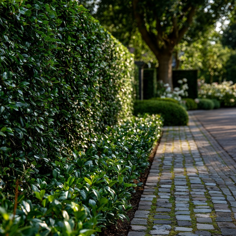 Formele haag in een Nederlandse tuin
