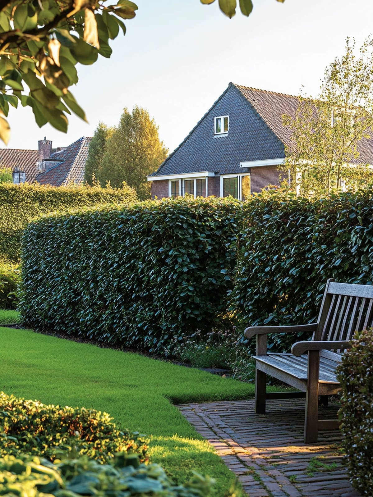 Elaeagnus ebbingei haag — zilvergroene ovale bladeren in zomertuin