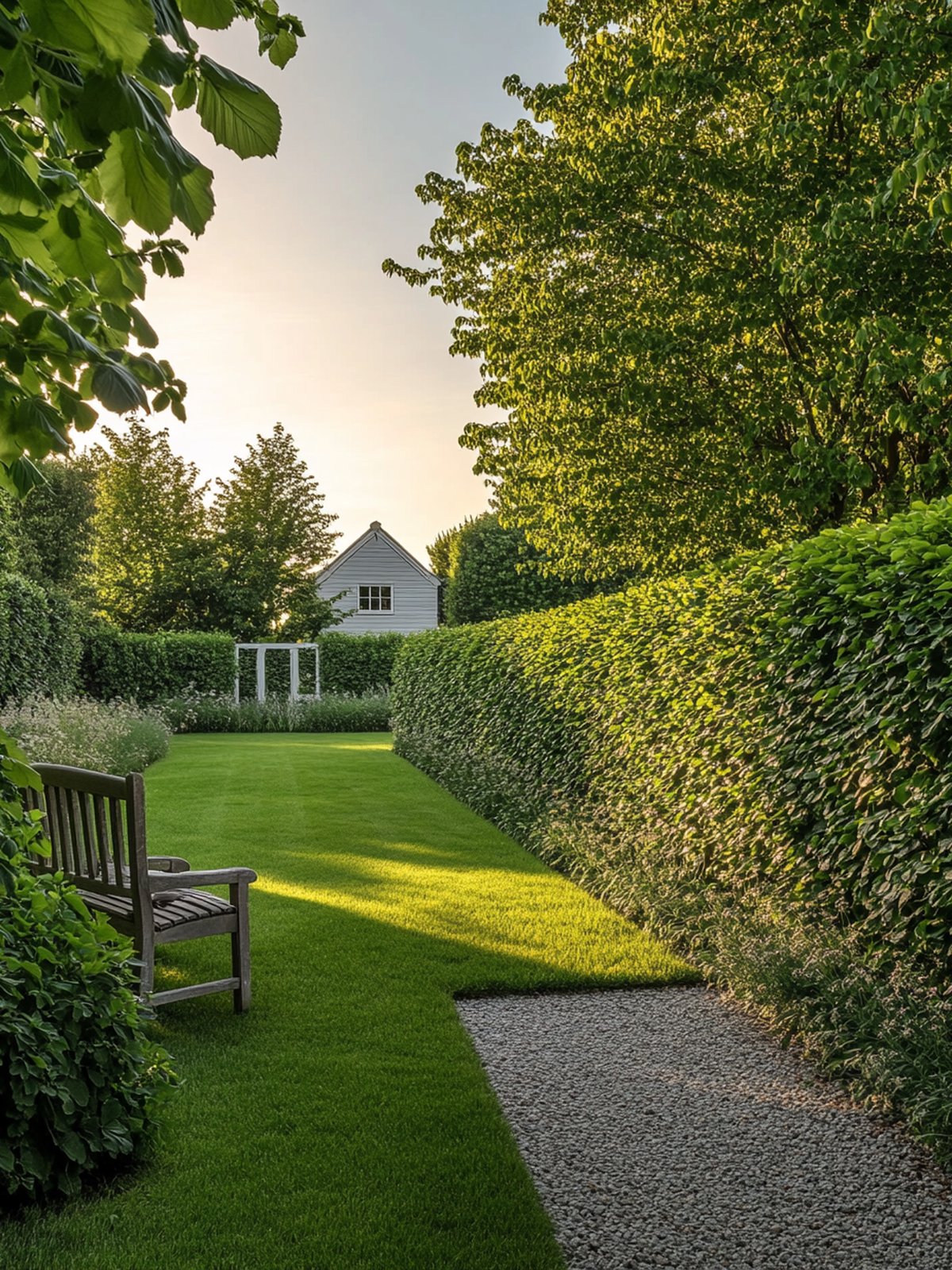 Haagbeuk als haag op kleigrond