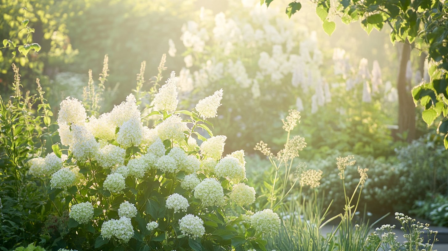 Wellness-tuin met houten lounge, lavendel, jasmijn en waterelement