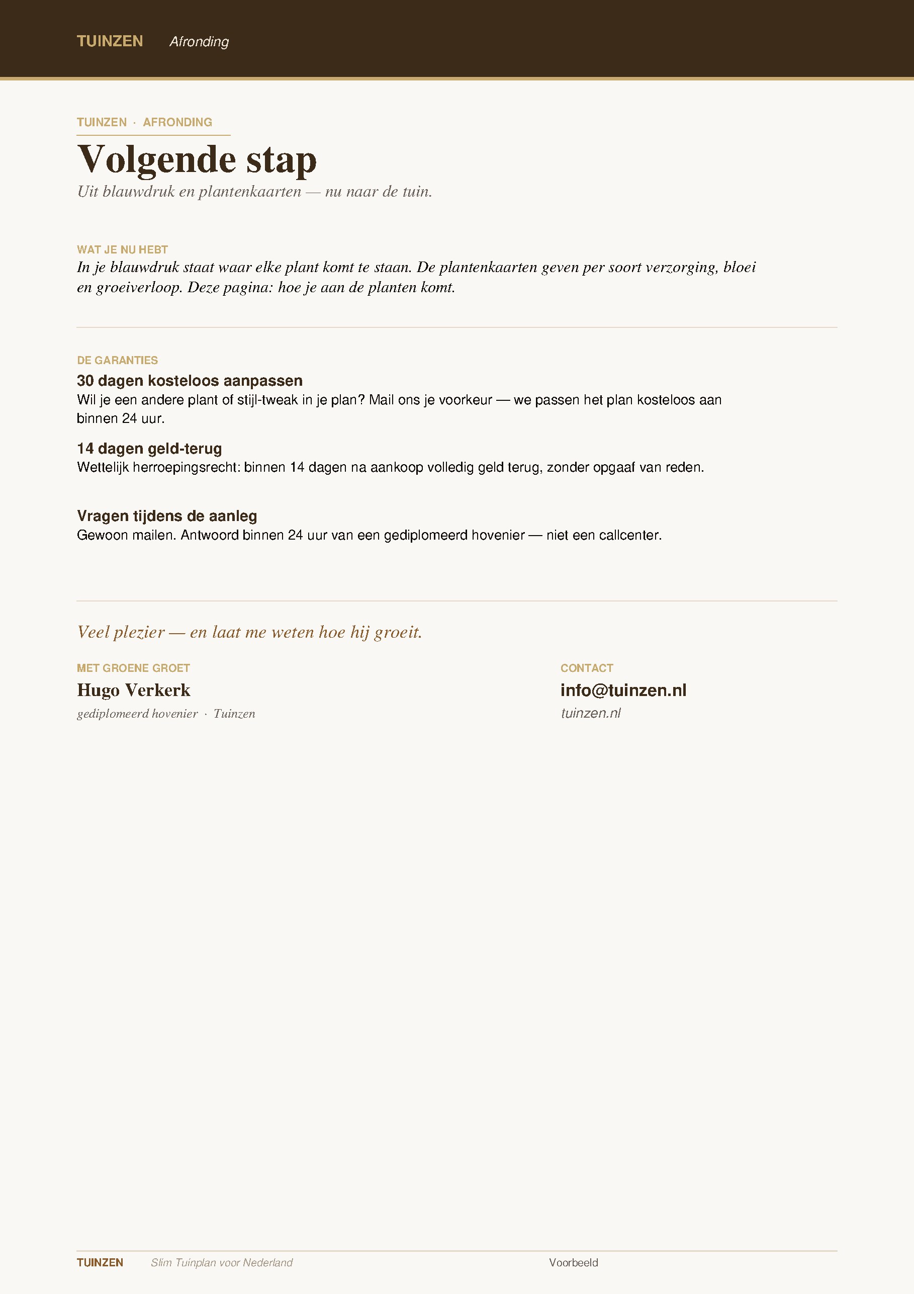 Editorial afsluiter met persoonlijke groet